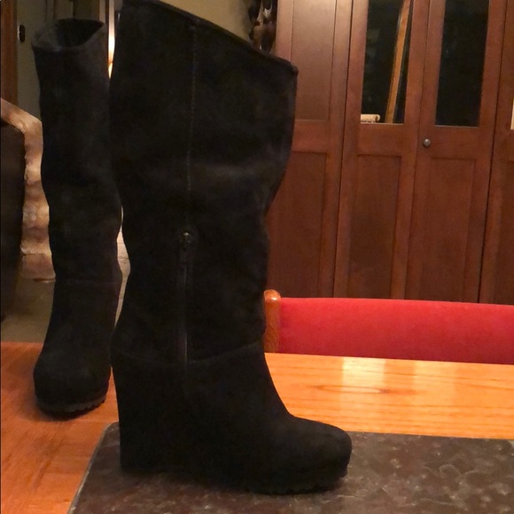 Black Suede Boots 6 - Picture 2 of 5